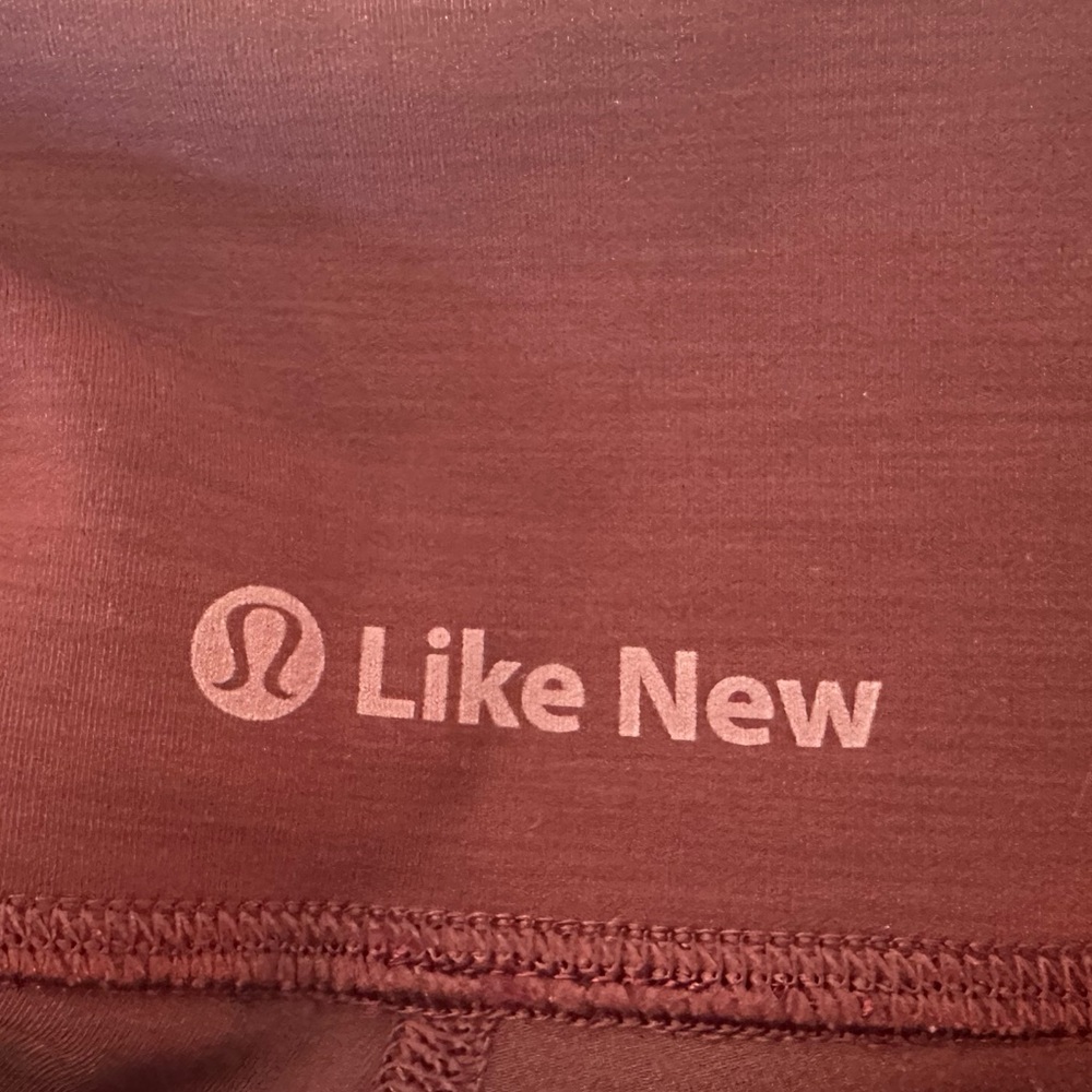 Lululemon Wunder Train High-Rise Crop 21" Heathered Cassis Sz 6 - Picture 4 of 7